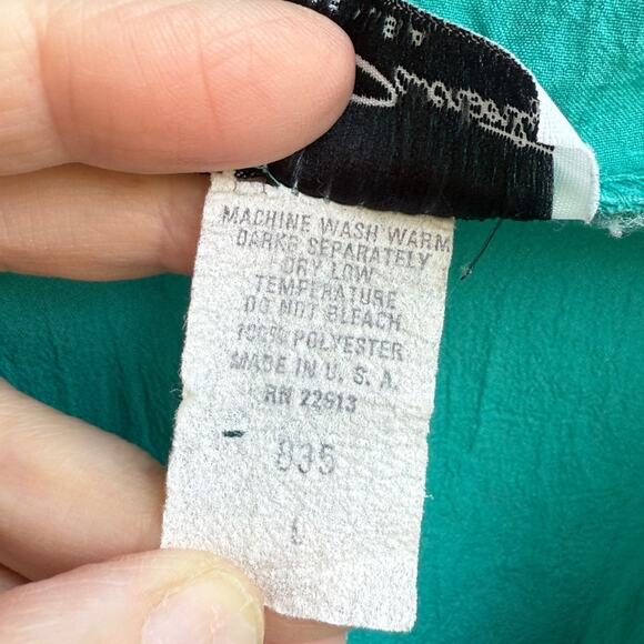 Vintage Wind Suit Jacket Gertrude Davenport Green Pink Large - Picture 3 of 4